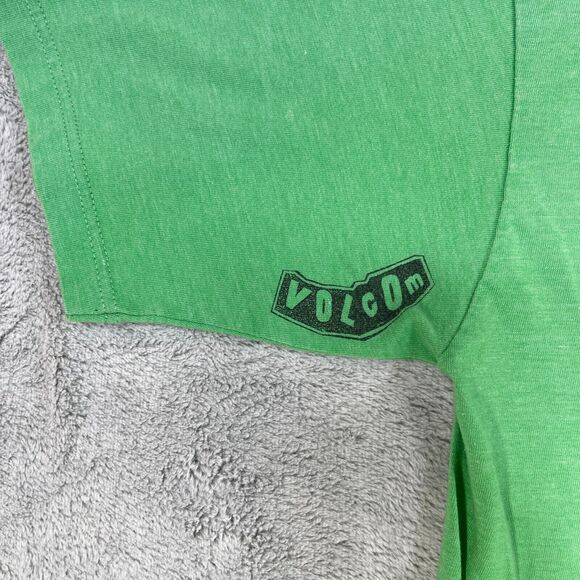 Vintage 90s Y2K Volcom Mens M Green Faded Skate Skater BMX Graphic Tee Shirt - Picture 6 of 9